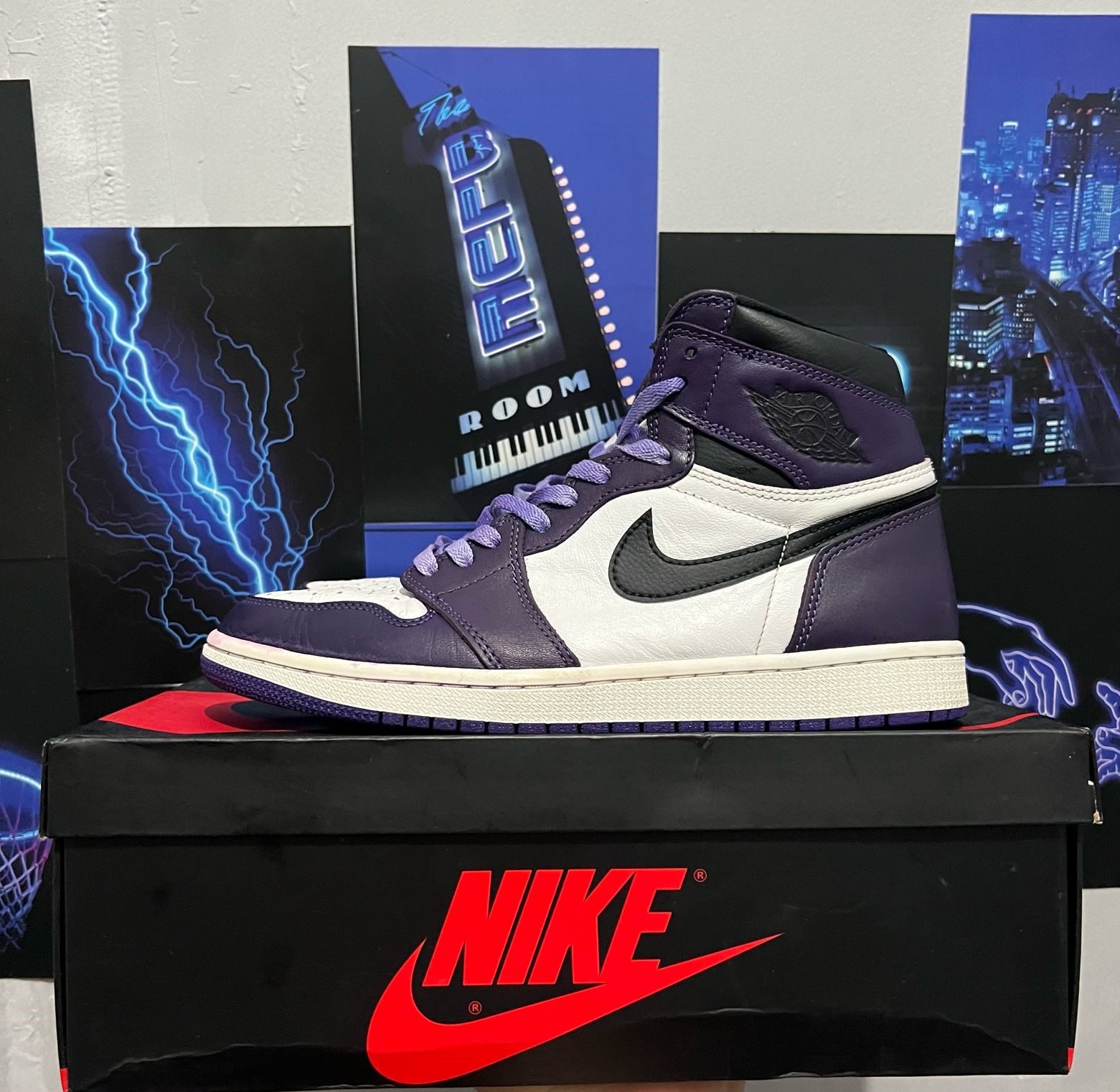 Gambar Produk Nike Air Jordan 1 High Court Purple White